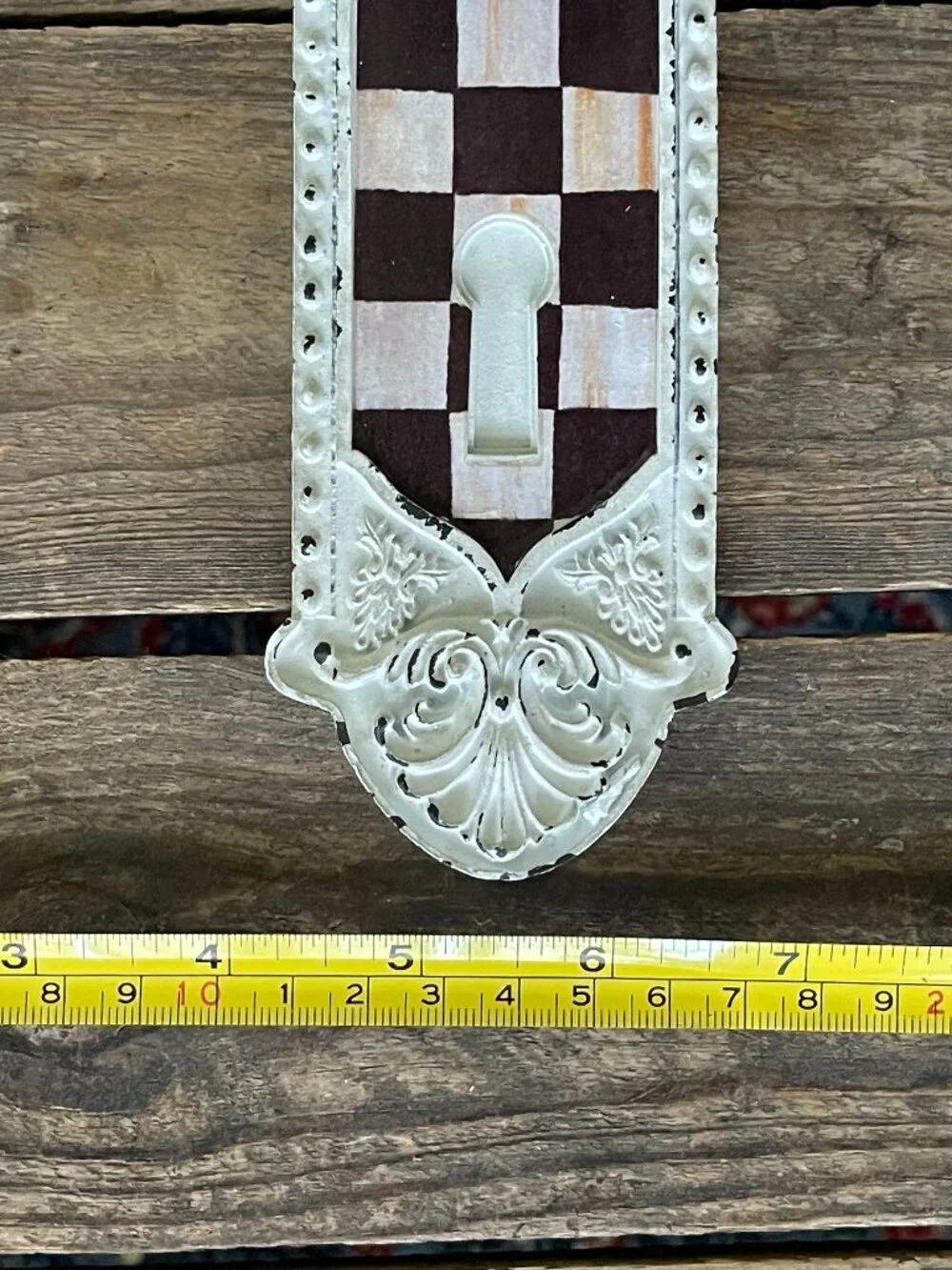MacKenzie-Childs Door Knob Wall Hook NEW -Courtly Cottage Doorplate Charm!